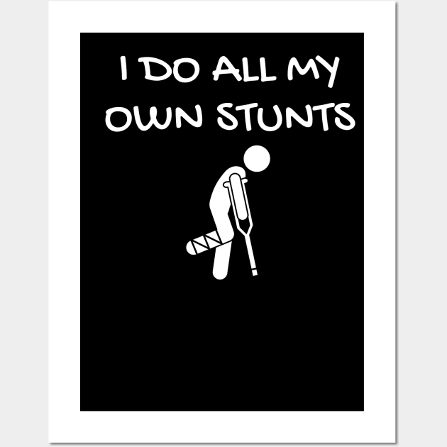 I Do All My Own Stunts Wall Art by LaurelBDesigns